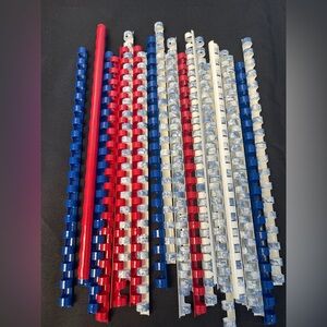 Colorful Binding Combs Set, 24 pieces, 1/4” sheet capacity 2-20